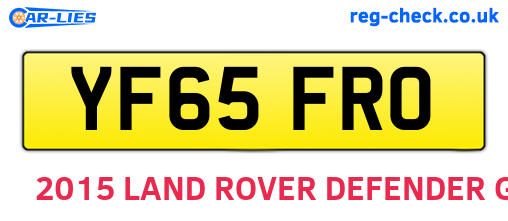 YF65FRO are the vehicle registration plates.