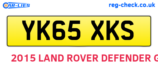 YK65XKS are the vehicle registration plates.