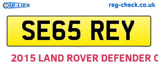 SE65REY are the vehicle registration plates.