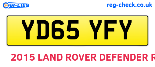 YD65YFY are the vehicle registration plates.