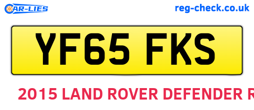 YF65FKS are the vehicle registration plates.