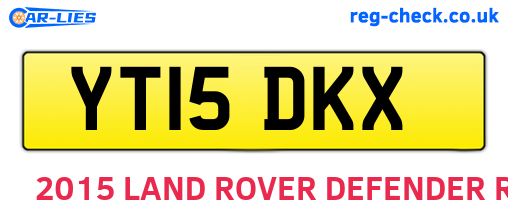 YT15DKX are the vehicle registration plates.