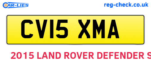 CV15XMA are the vehicle registration plates.