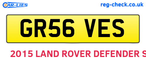 GR56VES are the vehicle registration plates.
