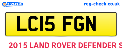 LC15FGN are the vehicle registration plates.