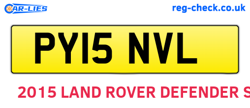 PY15NVL are the vehicle registration plates.