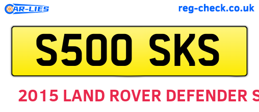 S500SKS are the vehicle registration plates.