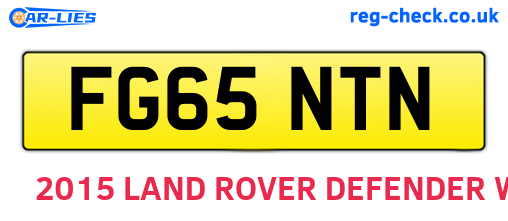 FG65NTN are the vehicle registration plates.