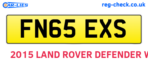 FN65EXS are the vehicle registration plates.