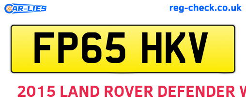 FP65HKV are the vehicle registration plates.