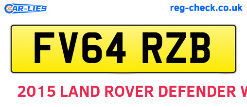 FV64RZB are the vehicle registration plates.