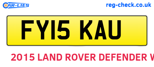 FY15KAU are the vehicle registration plates.