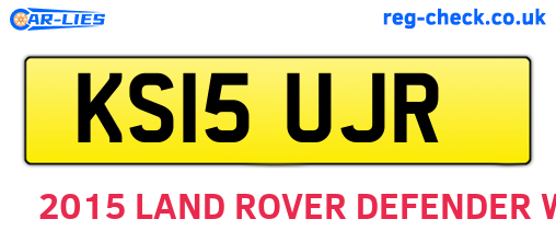 KS15UJR are the vehicle registration plates.