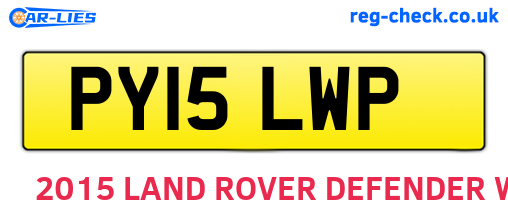 PY15LWP are the vehicle registration plates.