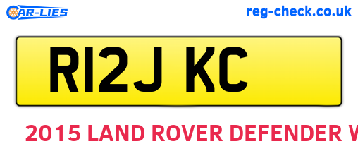 R12JKC are the vehicle registration plates.