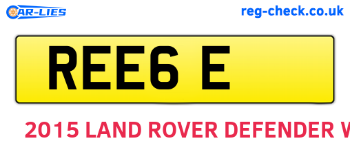 REE6E are the vehicle registration plates.