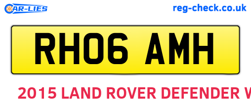 RH06AMH are the vehicle registration plates.