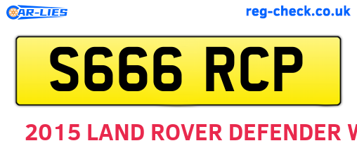 S666RCP are the vehicle registration plates.