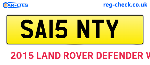SA15NTY are the vehicle registration plates.