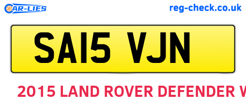 SA15VJN are the vehicle registration plates.