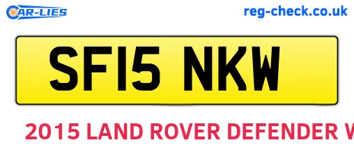 SF15NKW are the vehicle registration plates.