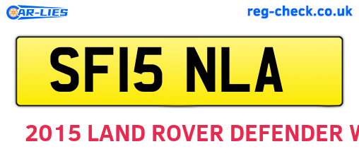 SF15NLA are the vehicle registration plates.