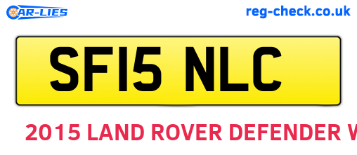 SF15NLC are the vehicle registration plates.