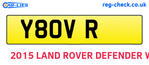 Y8OVR are the vehicle registration plates.