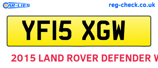 YF15XGW are the vehicle registration plates.