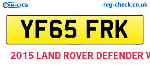 YF65FRK are the vehicle registration plates.