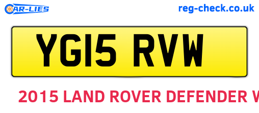 YG15RVW are the vehicle registration plates.