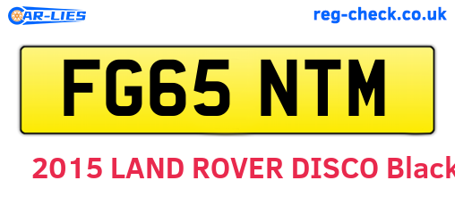 FG65NTM are the vehicle registration plates.