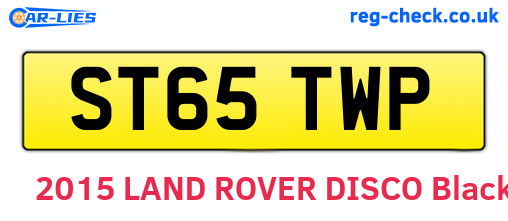 ST65TWP are the vehicle registration plates.