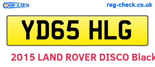 YD65HLG are the vehicle registration plates.