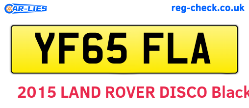 YF65FLA are the vehicle registration plates.