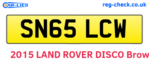 SN65LCW are the vehicle registration plates.