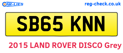 SB65KNN are the vehicle registration plates.