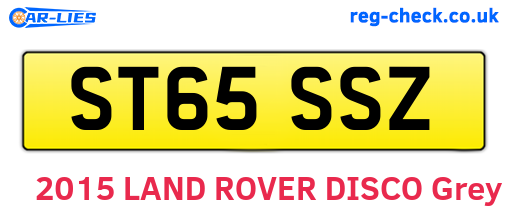 ST65SSZ are the vehicle registration plates.