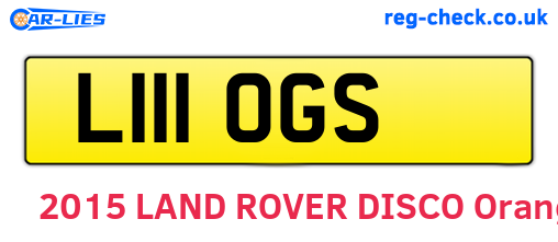 L111OGS are the vehicle registration plates.
