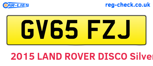 GV65FZJ are the vehicle registration plates.