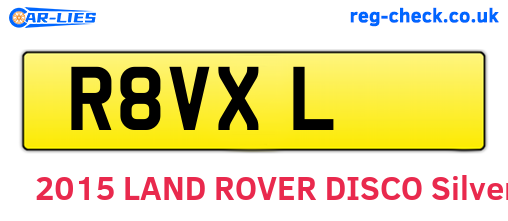 R8VXL are the vehicle registration plates.