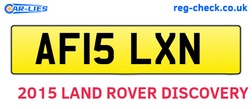 AF15LXN are the vehicle registration plates.