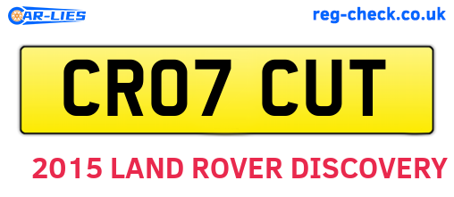 CR07CUT are the vehicle registration plates.