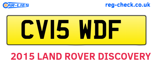 CV15WDF are the vehicle registration plates.