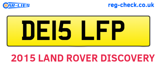 DE15LFP are the vehicle registration plates.