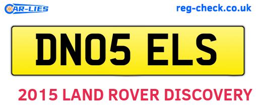 DN05ELS are the vehicle registration plates.