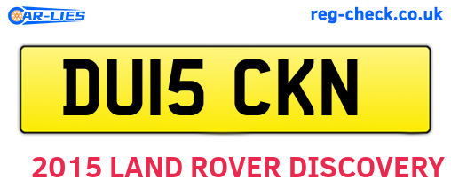 DU15CKN are the vehicle registration plates.