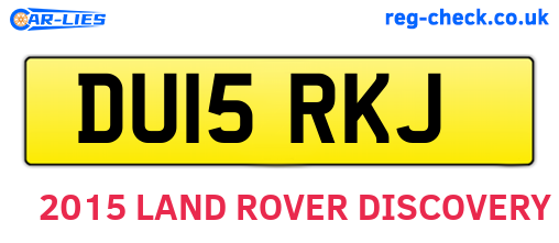 DU15RKJ are the vehicle registration plates.