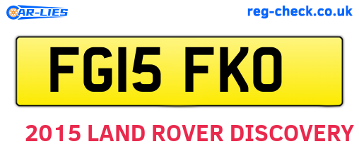 FG15FKO are the vehicle registration plates.