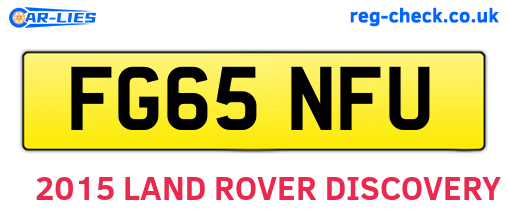 FG65NFU are the vehicle registration plates.